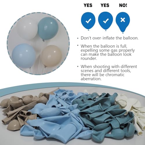 Image of Dusty Blue Balloons Garland Arch Kit 139Pcs Fog Blue White Sand Balloons for Baby Shower Birthday Bear Theme Wedding Bride Anniversary Gender Reveal Party Decorations for Boy Girl Adult