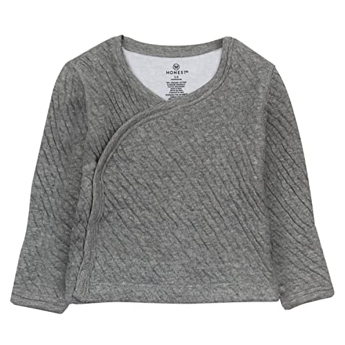 Image of HonestBaby Side-Snap Matelasse Mini Quilted Top in Cozy 100% Organic Cotton Infant Baby Boys, Girls, Unisex