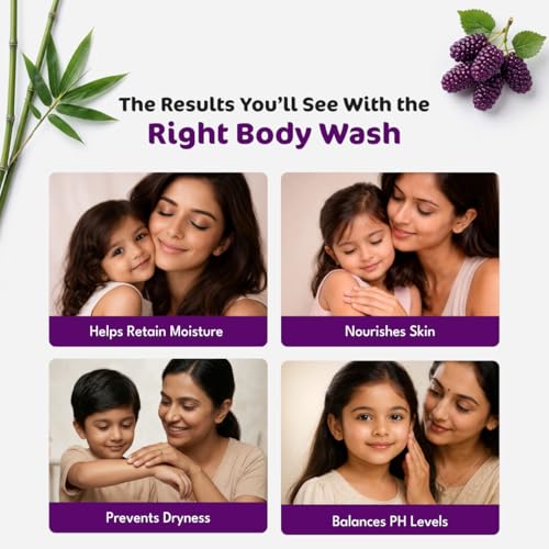 Image of Zest Kids Body Wash 300ml - Mulberry, Bamboo & Green Tea | Tear-Free, Gentle, Antibacterial | Natural Plant-Based | Ages 4-12