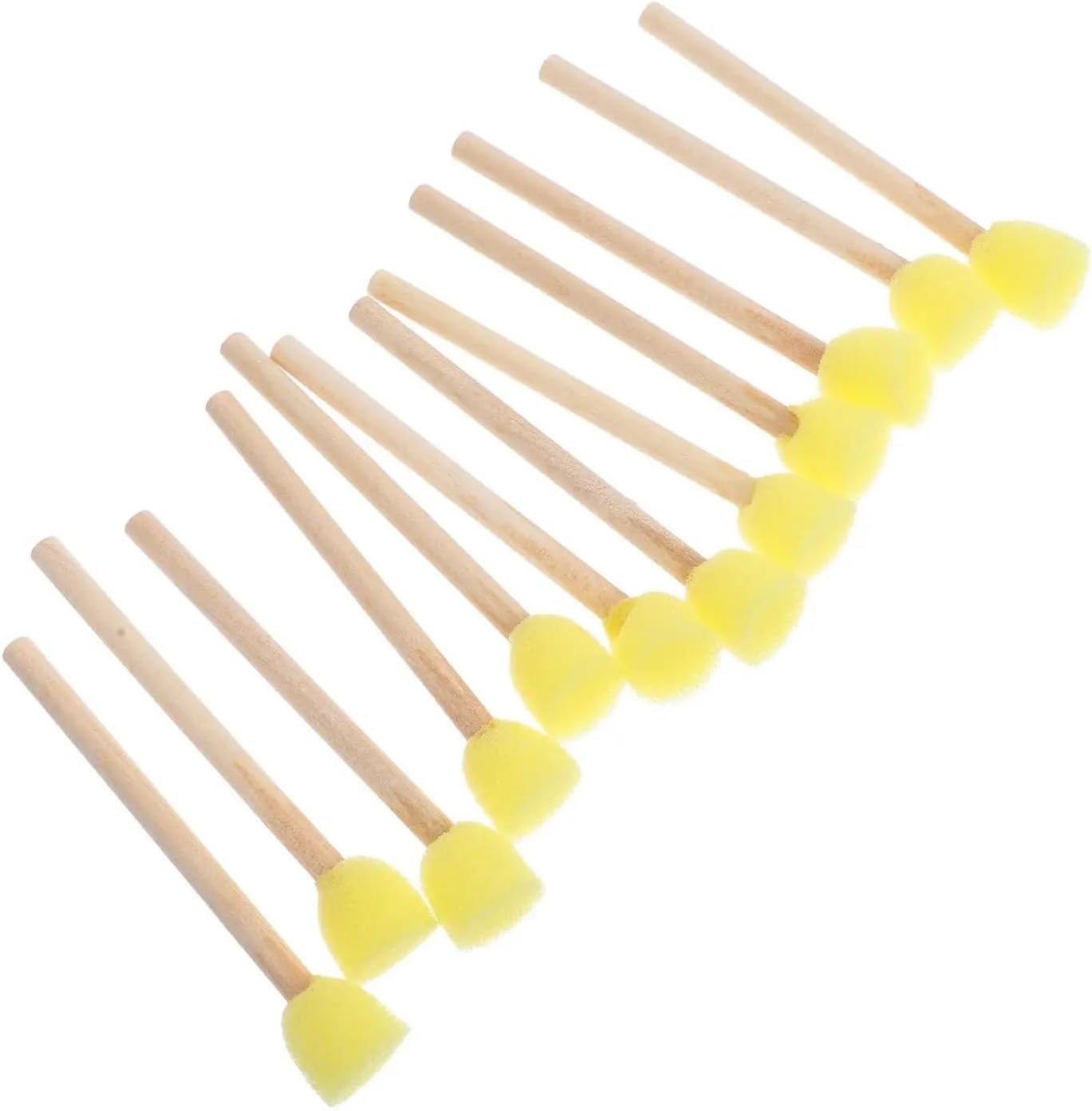 Sponge Brushes for Painting 200/400Pcs DIY Wooden Handle Sponge Painting Brushes Graffiti Tools for School Crafts Round Foam Brush Set for DIY Crafts,Home Decors,Art Projects(400PCS)
