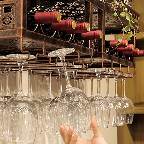 Support à bouteilles de vin suspendu pour bar et cuisine moderne - 4
