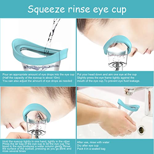 Image of Eye Wash Cup, Eye Wash Bath Kit (Eye Drop Guide /Wash Cup), Silicone Eye Cup for Effective Eye Cleansing, Soothing Tired Eyes (1)