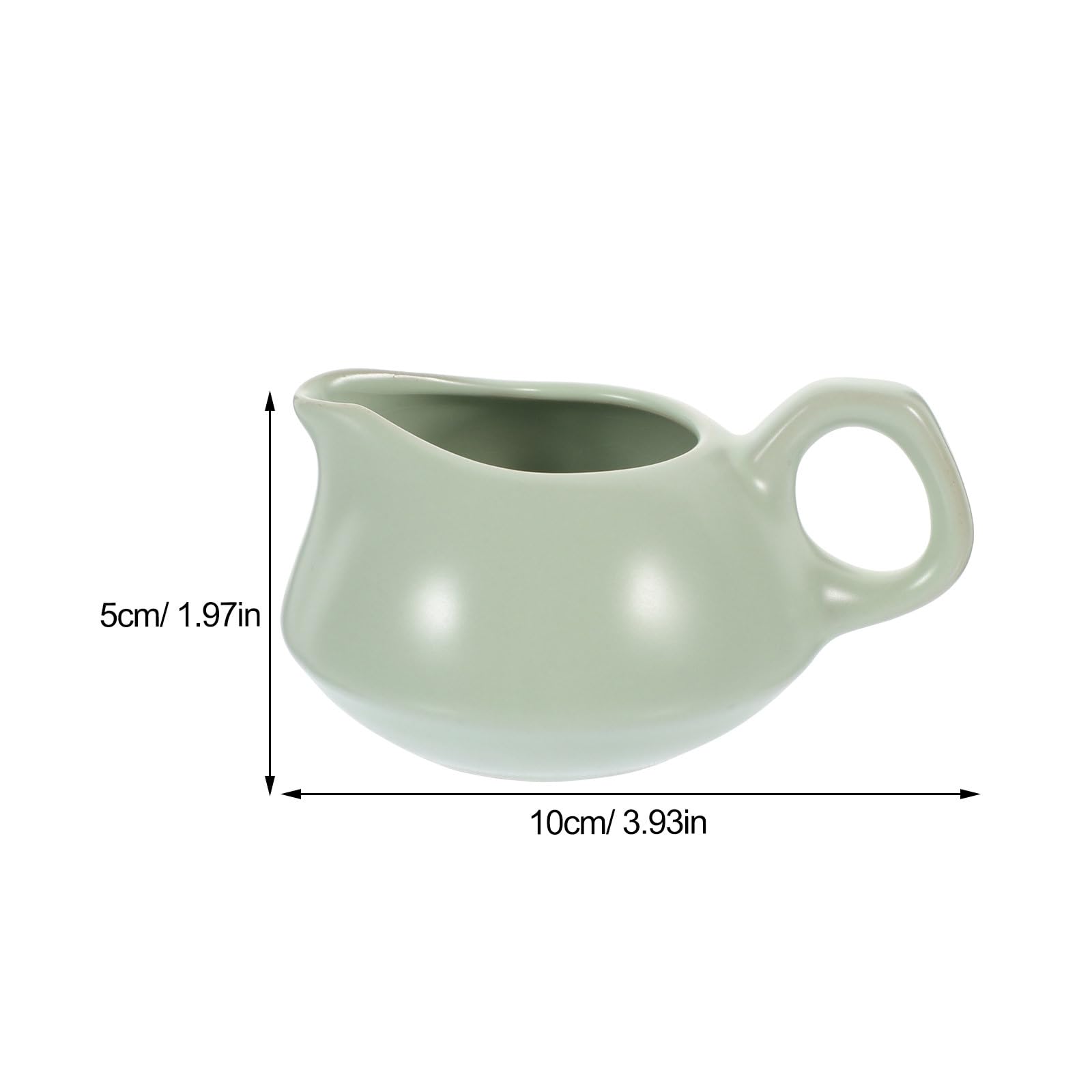 Keramik Milchkanne 10Cm - Vielseitige Sauciere Für Milch Saucen Und Tee Mit Griff Hitzebeständiges Küchenwerkzeug Für Haushalt Und Gastronomie