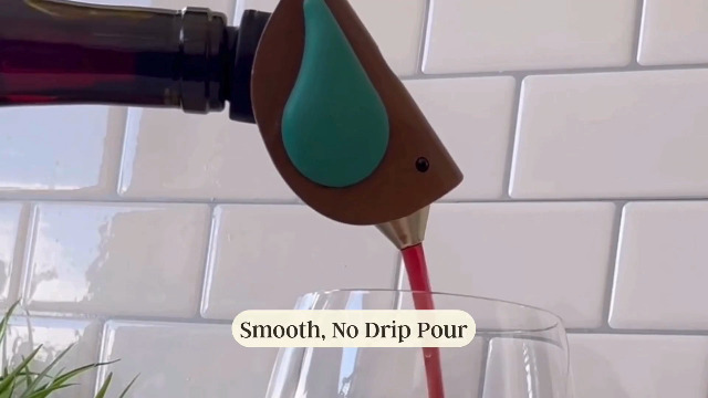 LULLEA Bec verseur de bouteille en forme de poisson rouge - Cadeau pour