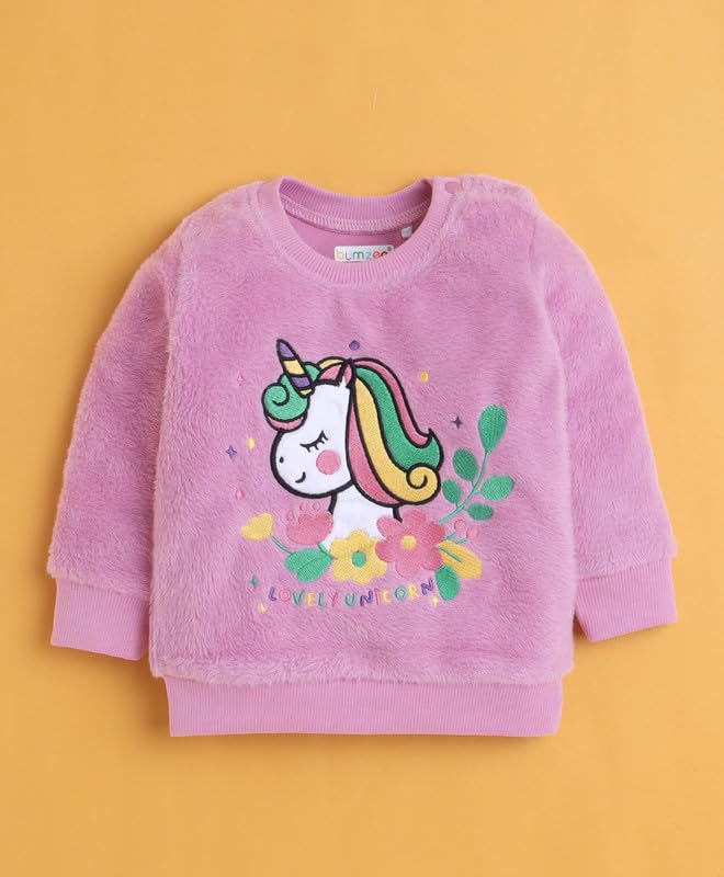 BUMZEE Conjunto de sudadera y jogger de algodón de manga completa para niñas (Peb10904906)