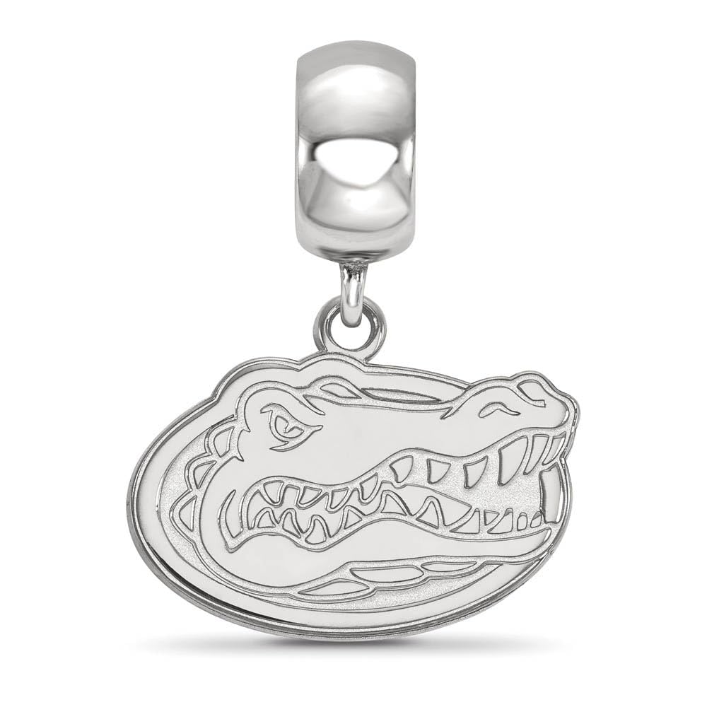 LogoArt Sterling Silver Univ. of Florida Small Gator Dangle Bead Charm