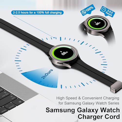 Image of for Samsung Watch Charger, Magnetic Wireless Charger Cable Fast Charging | USB C Galaxy Watch Charger for Samsung Galaxy Watch 8 /8 Classic /7 /6 /6 Classic /5 /5 Pro /4 /3 /Active 2 /Active 1 /Ultra /Fe, 3.3FT