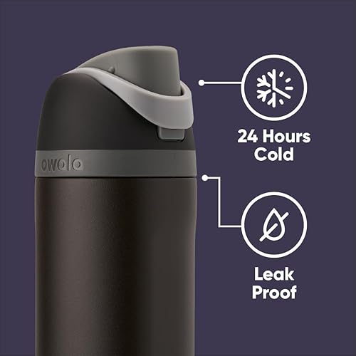 Miniatura 4 de Owala FreeSip - Botella de acero inoxidable de Marvel, con aislamiento y pajilla, para deportes y viajes, botella de agua deportiva sin BPA, 24