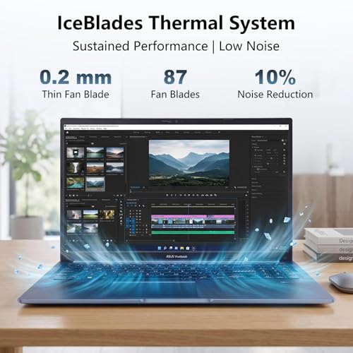 Image of ASUS Vivobook 15 Laptop, 15.6 inch FHD Display, Intel Core i9-13900H, 32GB RAM, 1TB SSD, Next Gen AI Ready, Webcam, Backlit Keyboard, Fingerprint Reader, Wi-Fi 6, Win11 Pro, Black, Bundle with PCO Cooler