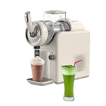 【新品未使用】全自動アイスクリームメーカー ホワイト/ブラック Amazon | スラッシュマシン 家庭用アイスクリームマシン 雪融解