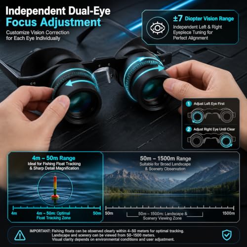 Gafas Binoculares para Pesca con Filtros y Enfoque Ajustable miniatura 6