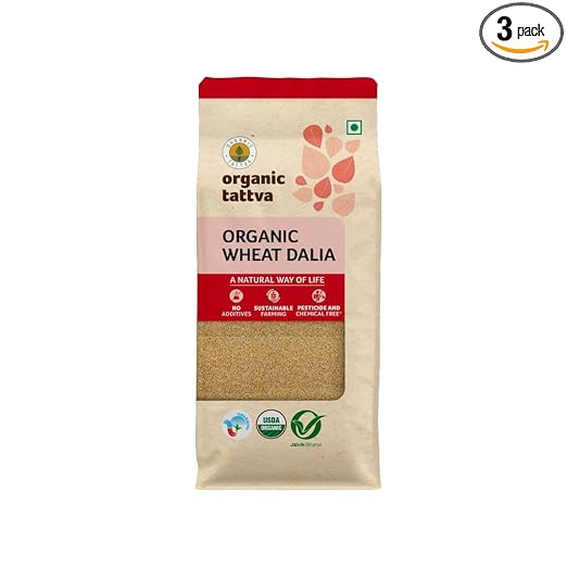 Organic Tattva, Organic Wheat Dalia/Daliya, 500g