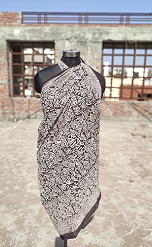 20 Pcs Wholesale Lot Sarong Indian Hand Block Natural Wagerable Print Women Beach Wear Scarf (20) Multicolor #TOP5