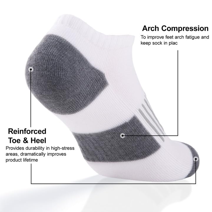 10 Pairs Ankle Socks Men Running Low Cut Socks Breathable Cushioned Casual Socks4