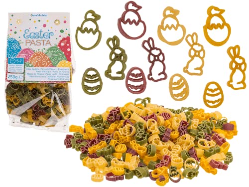Hartweizengrießnudeln \"OSTERN\", mit Kurkuma, rote Beete und Spinat, 4-farbig, 250g, Packung mit Headercard Hartweizengrießnudeln \"OSTERN\", mit Kurkuma, rote Beete und Spinat, 4-farbig, 250g, Packung mit Headercard