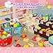 183Mini Food Toys Dollhouse Fruit Vegetable Bread Rack Display Shelf Grocery Store Shopping Cart Basket Miniature Drink Supermarket Metal Handcart Kitchen Play Game Party Cash Register