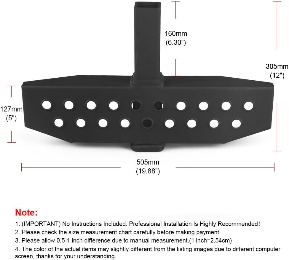 1000LBS Hitch Step with 2 inch Hitch Receiver＆Safety Reflectors for RV SUV Truck Flatbed Camper