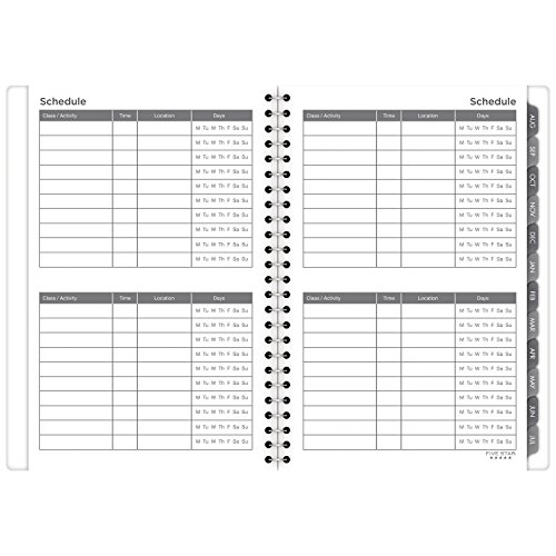 Five Star 2018-2019 Academic Year Weekly & Monthly Planner, Small, 5-1/2 X 8-1/2, In Bloom, Stripe (Caw457D3) #TOP7