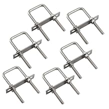 6 Pieces M6x50x120 Square U Bolts with Nuts and Frame Plates 304 Stainless Steel Heavy Duty Square U Shaped Bolts for Boat Trailer