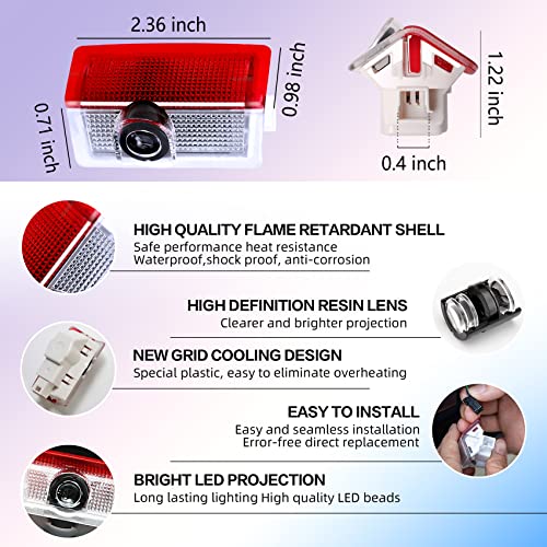4 Pcs Car Door Light Logo For Mercedes Benz A B C E M G Amg W166 W176 Gla B C, Kiebosi Hd Car Door Lights Logo Projector, Car Door Projector Lights Ghost Shadow Light For Mercedes Benz Accessories #TOP4