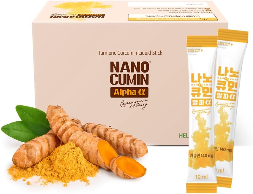 NANOCUMIN Alpha Turmeric Curcumin Liquid Stick 30ea – 140mg Curcuminoids for 1 Stick – Easy and Fast Absorbtion – 10ml x 30 Days, 10.14 oz