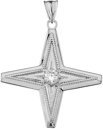 Miniatura 2 de Joyería religiosa Exquisita plata de ley con colgante de estrella de Belén con circonita cúbica