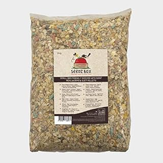 SeedzBox Wild Bird Food Seed Feed Mix with Suet Pellets For Small Garden Birds, Deluxe Grains & Nuts, No Filler Ingredients, Natural Food for Wrens, Robins & Finches, 2kg Bag