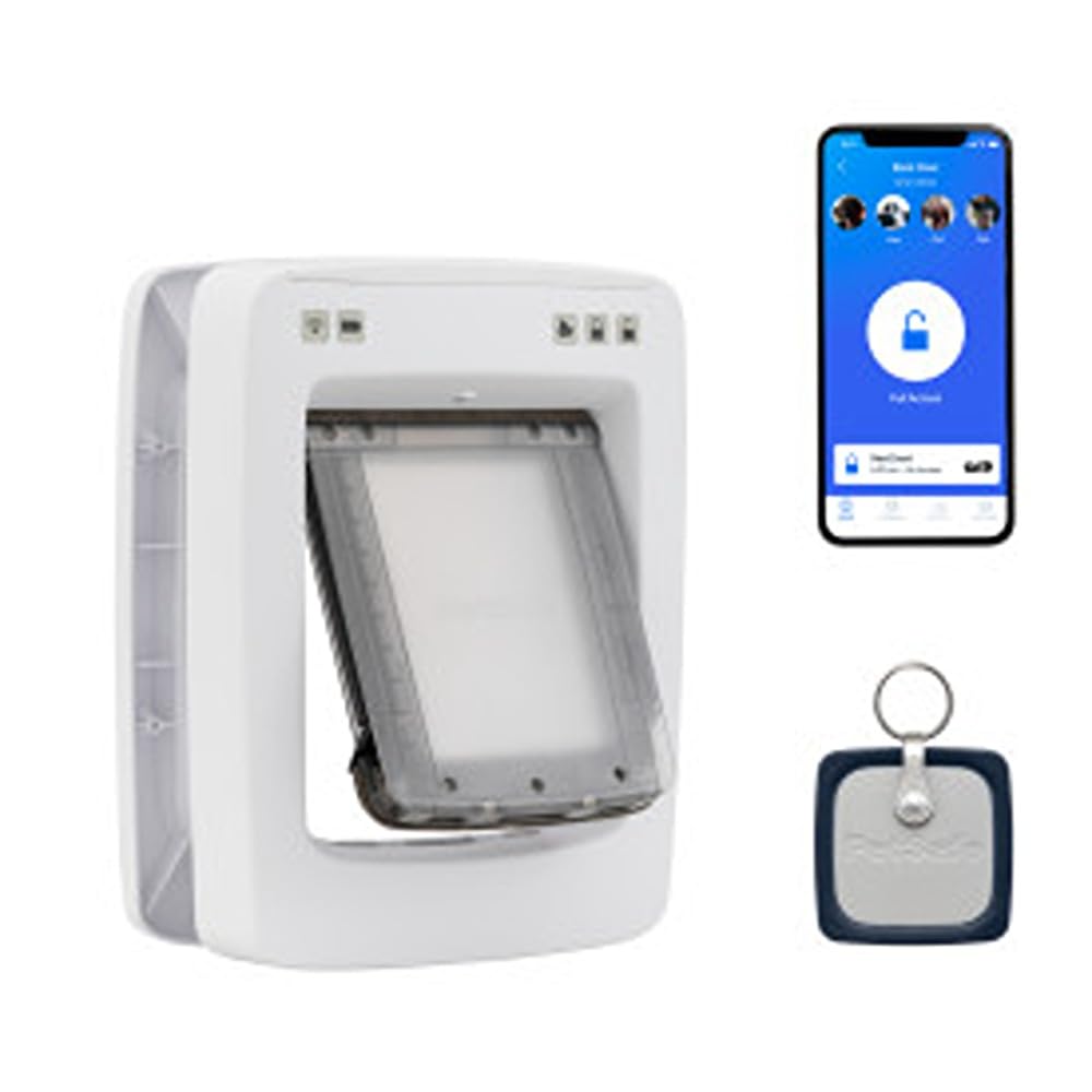 Photo 1 of PetSafe Never Rust SmartDoor Connected Pet Door, Dog and Cat, Selective Entry and Exit, App Enabled Pet Door, Smart Device, Smartphone Controlled, Customize Schedule, Multiple Pets, Medium