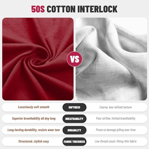 U2SKIIN Herren Bademantel 100% Baumwolle Leicht lang Bademantel Kimono Kragen Weich Hautfreundlich Spa Robe (Marineblau, L/XL)