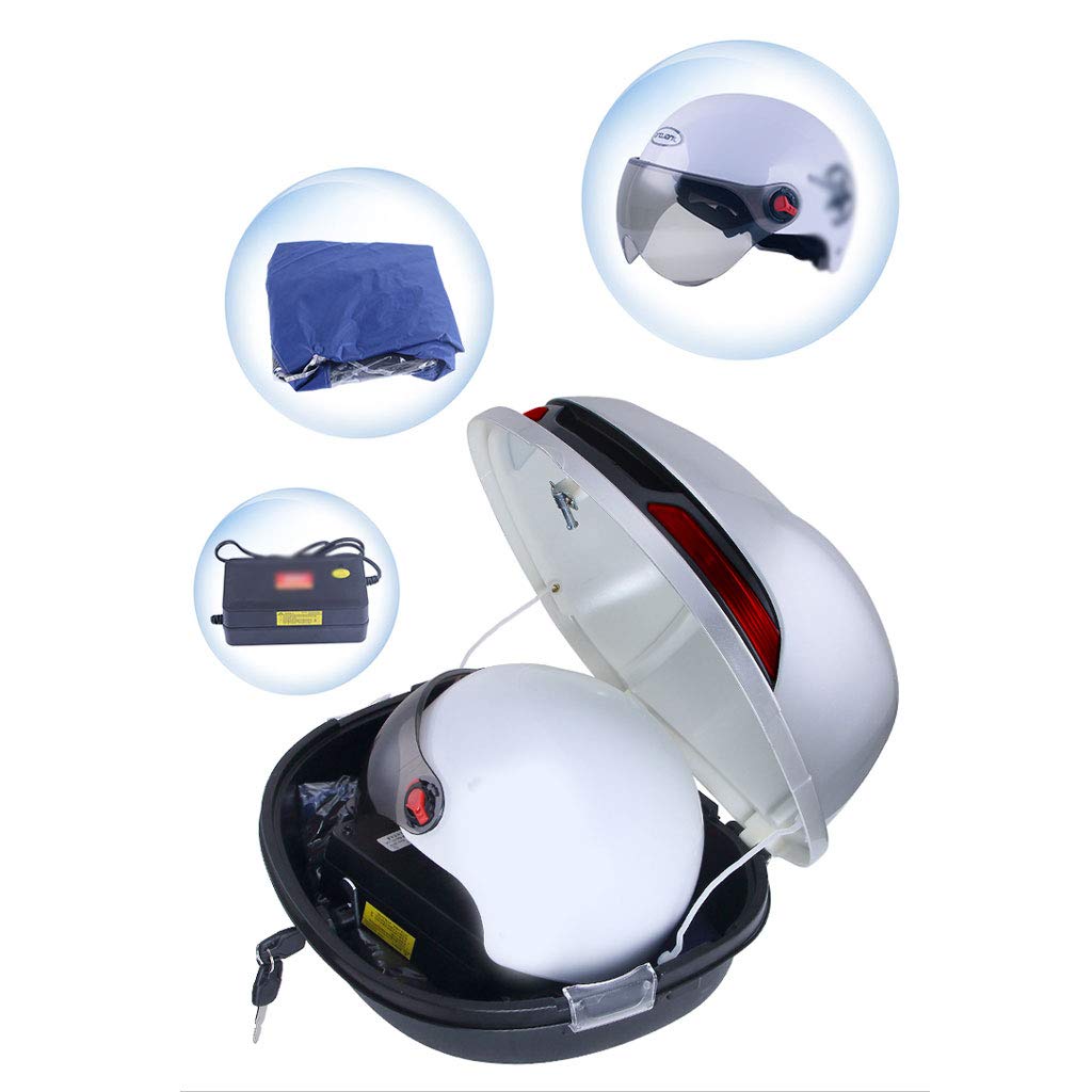 Bagażnik motocyklowy Hard Tail Bike Top Box Rack Mount Bagaż Kask Bagażnik Case Universal Scooter z Keys & Plate Różne kolory do wyboru, odpowiednie do modeli z półkami