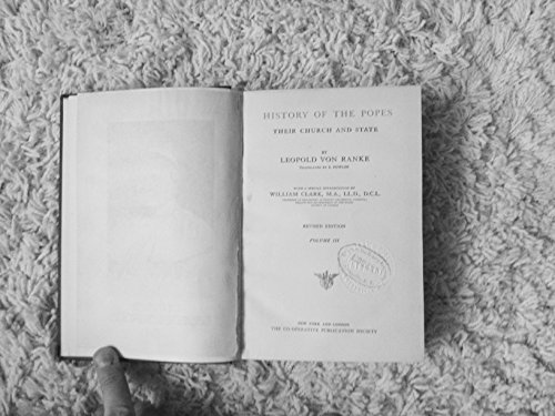 History of the Popes: Their Church and State, V... B010OM9Q1M Book Cover