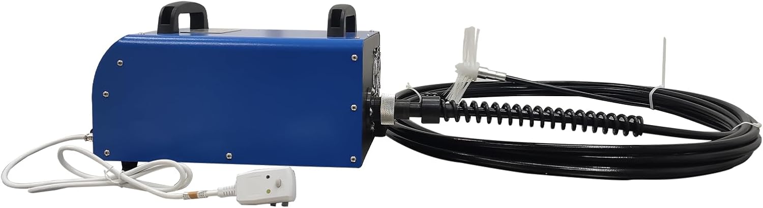 Portable Air Duct Cleaning Machine, 110V/220V HVAC Duct Cleaner with 49ft Flexible Shaft & 4 Brushes, for 1.97"-39.37" Ventilation Pipes, Industrial Dust Removal System, 550W