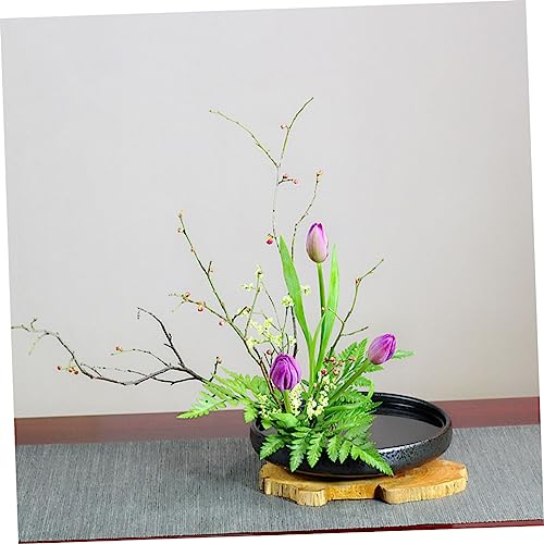 Pot de fleurs en céramique style chinois plateau ikebana 15 cm