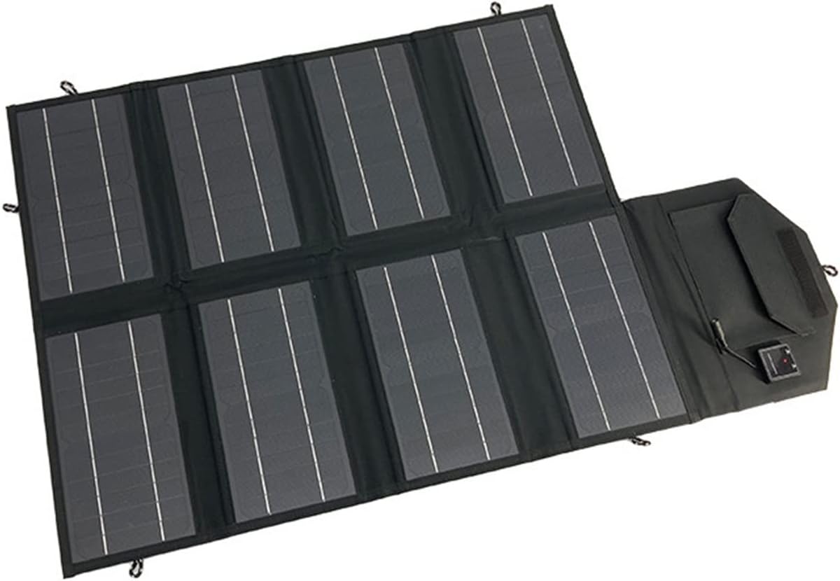 Solar Panel Starter Kit 100W Solar Panels Portable Folding Foldable Waterproof Dual USB Solar Panel Charger Power Bank For Phone Battery Compact Design, More Power