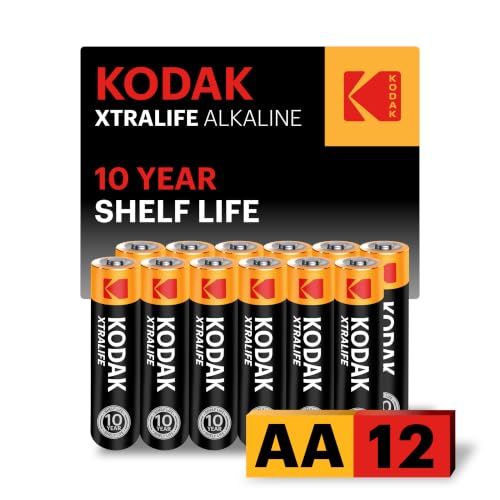 Image of KODAK AA Alkaline Batteries (12 Pack) Double A Battery, LR6, 1.5V