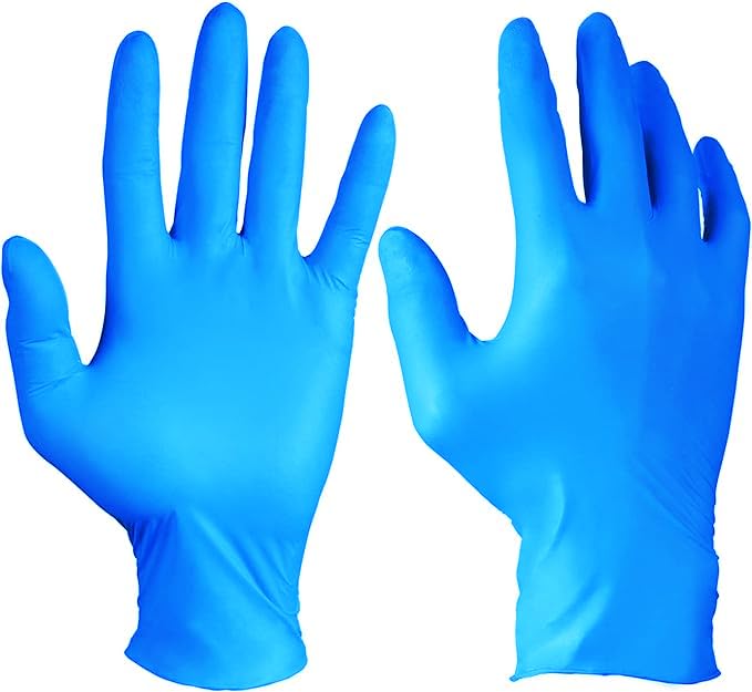 Premium 100 Pack Nitrile Disposable Gloves - E-Co Friendly Nitrile Gloves, Powder/Latex-Free - Blue Surgical Gloves, Fit to Size - Perfect for Cleaning & Food Handling (Blue, Small (Pack of 200))