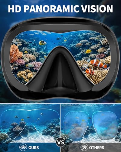Set de Snorkel para Adultos EverSport con Máscara de Vista Panorámica 180° y Tubo Seco Antifugas miniatura 2
