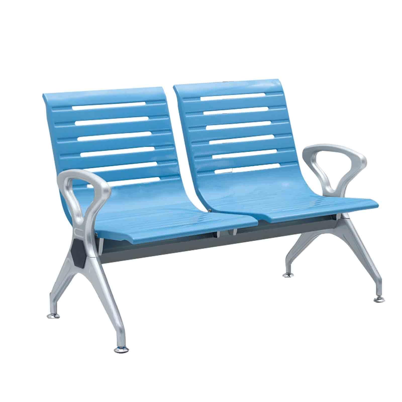 Sillas de sala de espera ergonómicas de 3 plazas con brazos de acero robusto