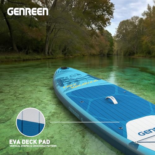 Image of Inflatable Stand-Up Paddle Boards - Available 32 inch /33 inch /34 inch Widths Inflatable Paddle Board with SUP Accessories, Camera Mount, Basic All-Around SUP Board for All Skill Levels, Up to 450lbs