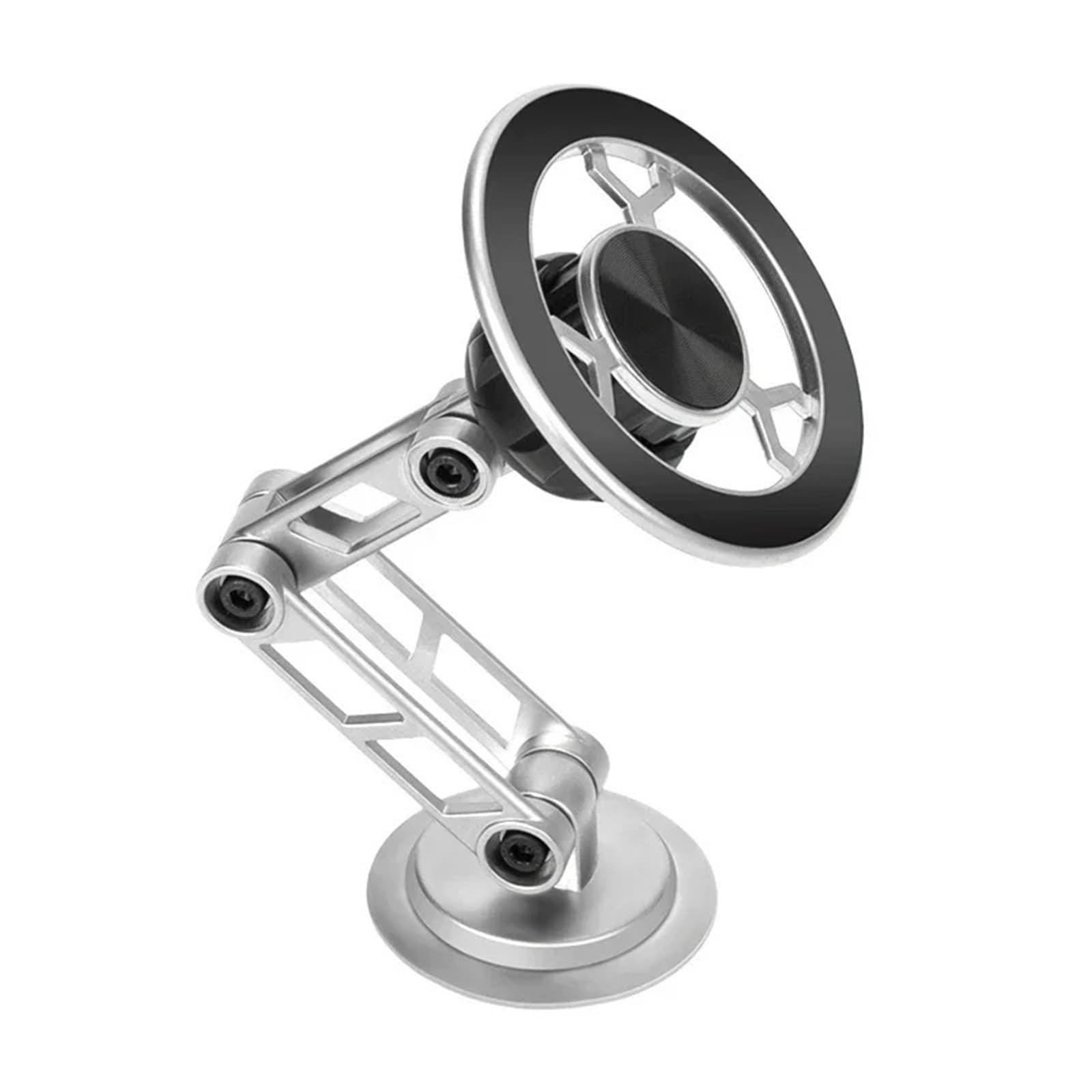 Supporto Telefono Auto Rotazione A 360 Gradi Supporto Magnetico Metallo Pieghevole Telefono Magnetico Bocchetta GPS Per Tutti I Telefoni Porta Cellulare Auto(Sliver)