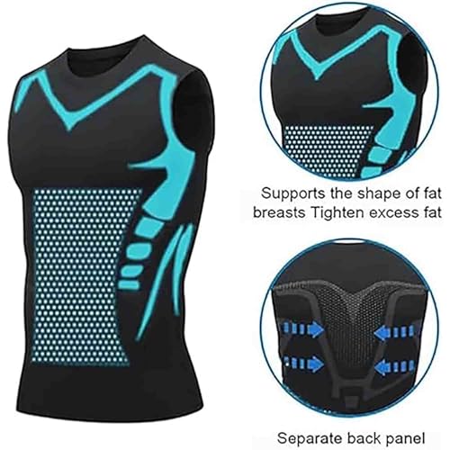Men Compression Shirt,High Elastic Shaping Sleeveless Shirt for Men, Feel The Power of Confidence, Energy & Strength3