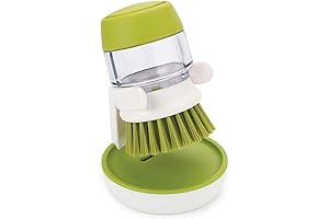 Palm Scrub Washing Brush with Soap Dispenser for Dishes, Pots & Pans, Kitchen Scrubber Storage