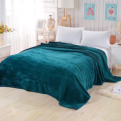 Couverture courtepointe drap chaud vert foncé 200x230 cm thermorégulatrice
