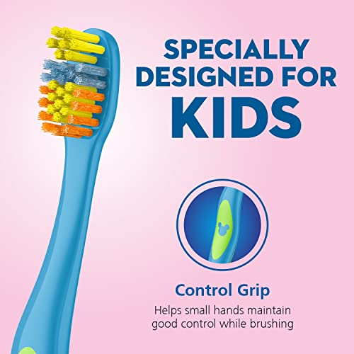 Oral B Kids Manual Toothbrush With Mickey Characters, Extra Soft Bristles And Easy To Hold Handle (Age 2+), Multipack - Image 3