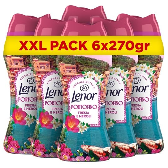 Lenor Profumatore Bucato Lavatrice, Perle Profumate, Portofino, MEGA Formato 6 x 270g, Intensificatore Di Profumo