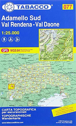  Adamello Sud Val Daone Valli Giudicarie. Carta topografica 1:25.000: Val Daone - Valli Giudicarie Wanderkarte 1:25 000: 77