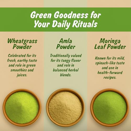 Spice Profile Wheatgrass+Amla+Moringa Smoothie/Wellness Trio image 5