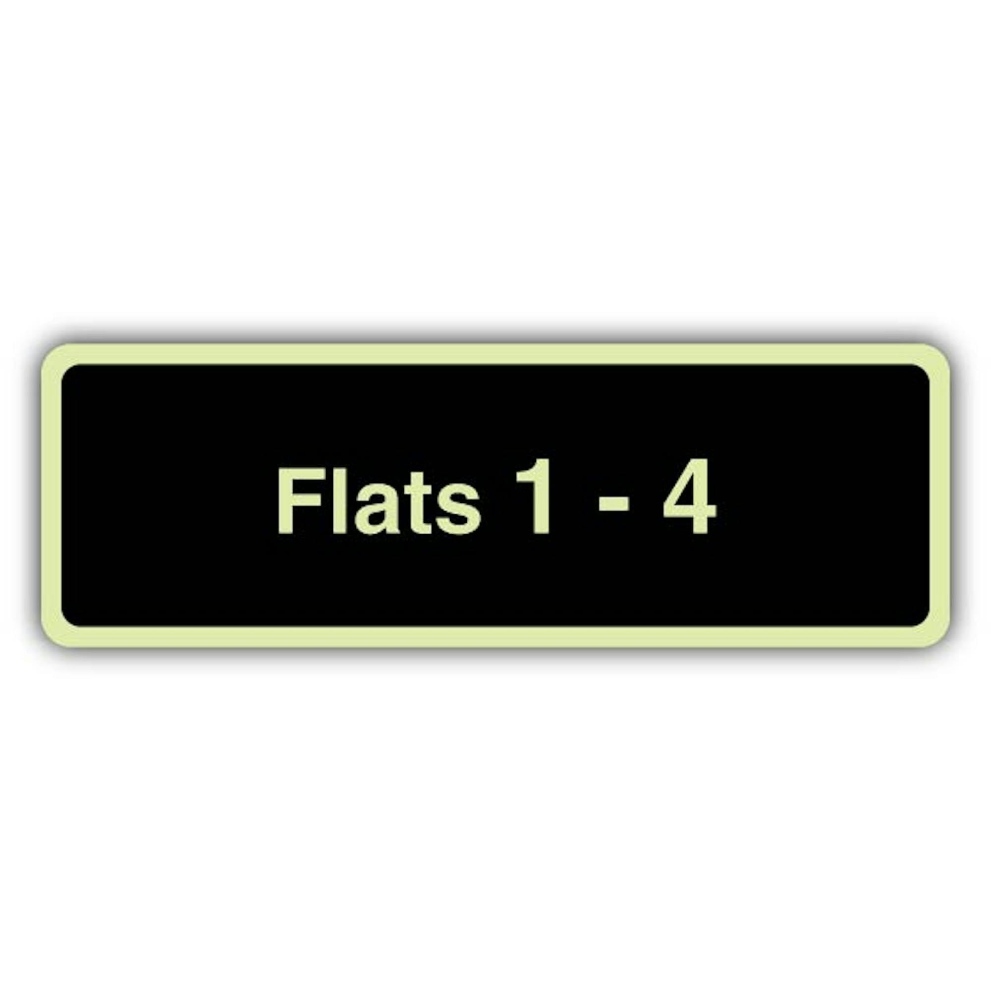 V Safety Flats 1-4 - Señal de vinilo doble brillante, 750 x 250 mm, color