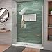 DreamLine SHDR-2058722-04 Unidoor-LS 58-59 in. W x 72 in. H Frameless Hinged Shower Door with L-Bar in Brushed Nickel