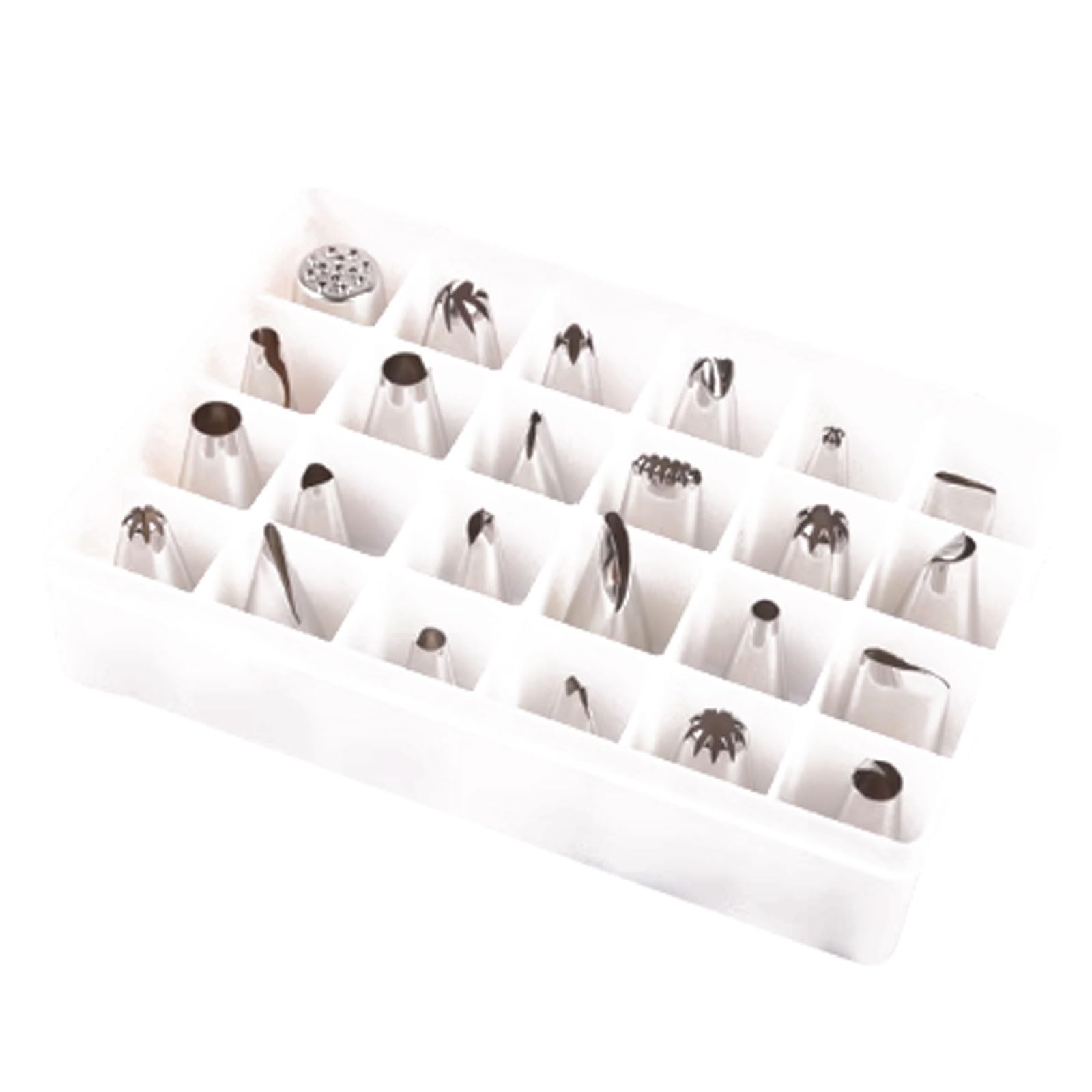 Ensemble de décoration gâteaux 24 pièces, Outils Cuisson en Acier Inoxydable avec étui Rangement Compatible Les Fleurs à la crème au Beurre